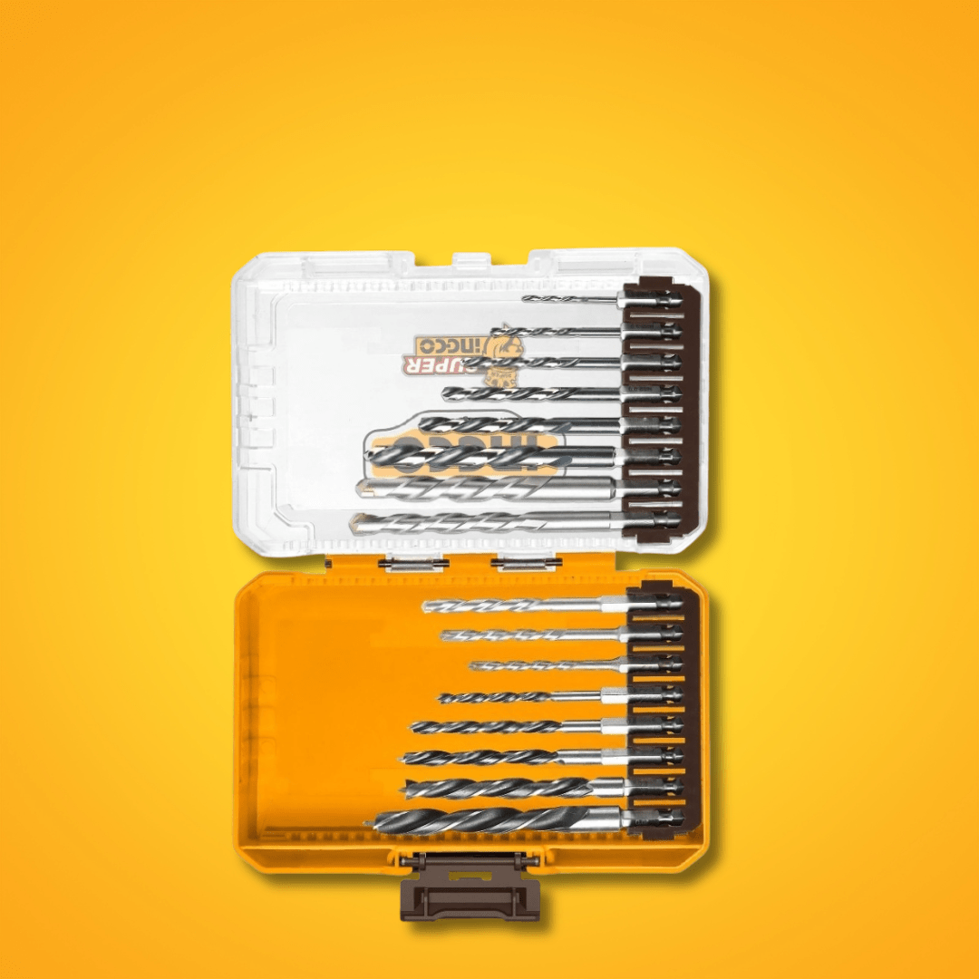 Ingco Drill Bits Ingco 16-Piece Drill Bit Set for Metal, Concrete & Wood - AKDL11606