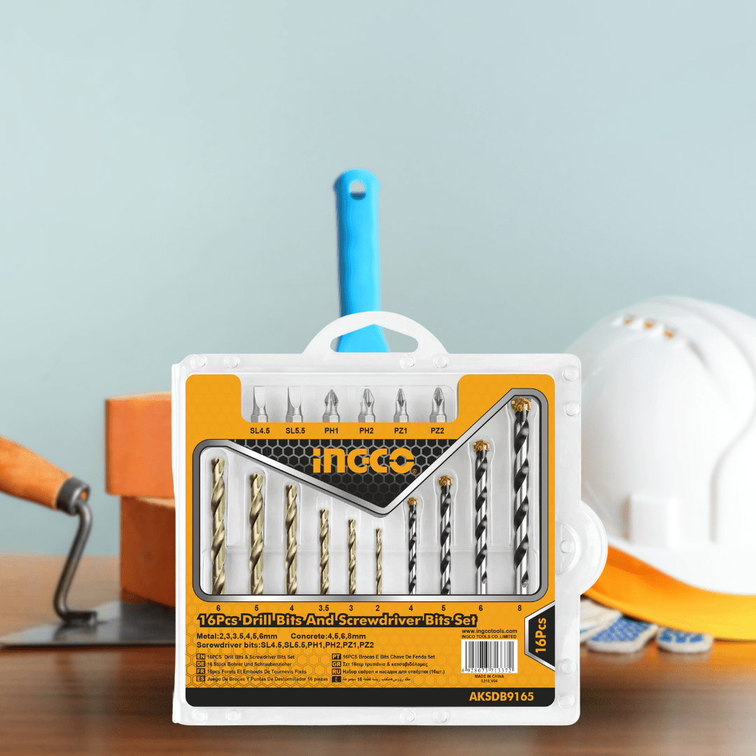 Ingco Drill Bits Ingco 16 Pieces Drill Bits & Screwdriver Bits Set - AKSDB9165