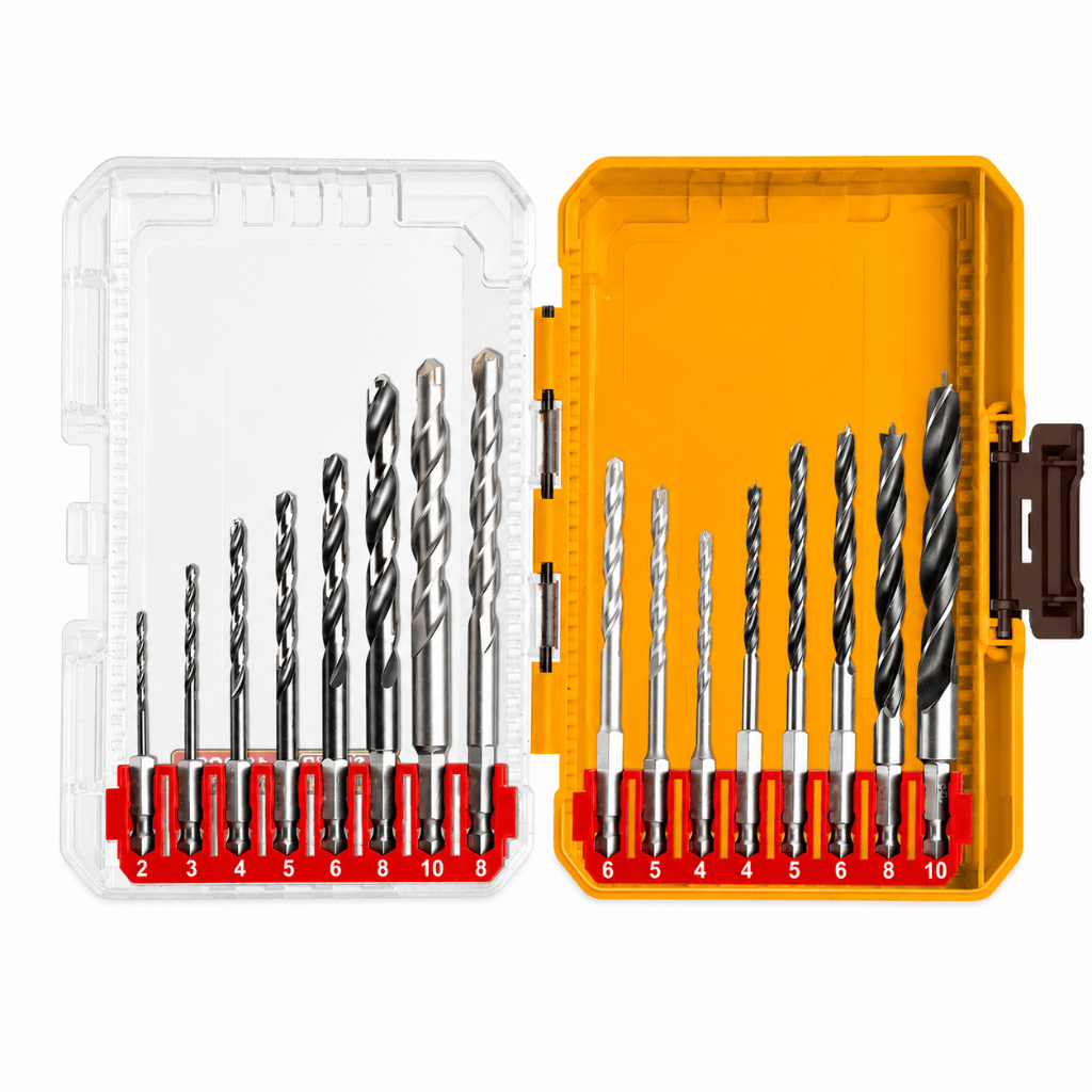 Ingco Drill Bits Ingco 16 Pieces Metal Masonry & Wood Drill Bits Set - AKDL11608
