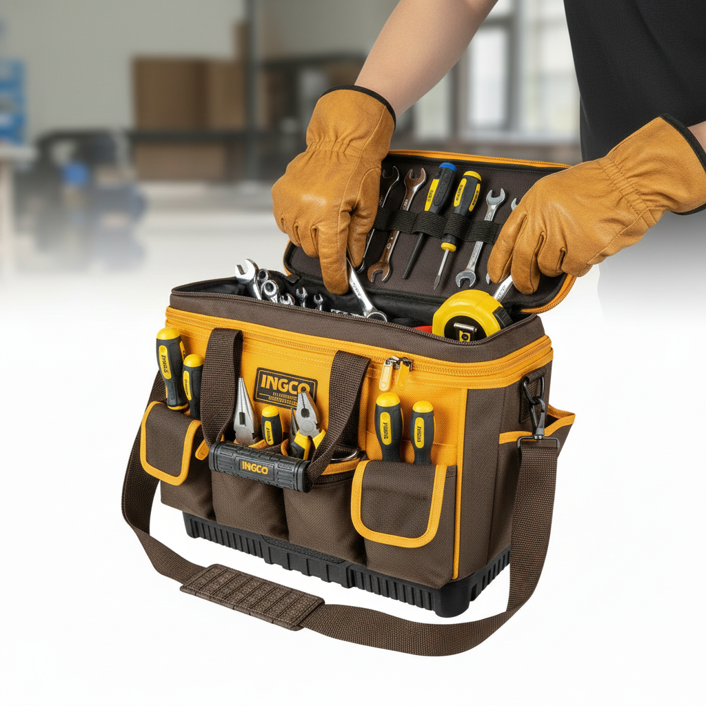 Ingco Tool Boxes Bags & Belts Ingco 16" Tool Bag With 25 Pockets & Adjustable Strap - HTBG10