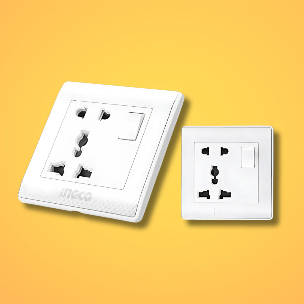 Ingco Switches & Sockets Ingco 16A 1-Gang 2 & 3 Pin Switched Universal Socket – HESST1116A