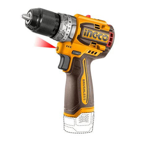 Ingco Drill Ingco 16V Lithium-Ion Cordless Drill with Brushless Motor & 2 Batteries – CDLI16682