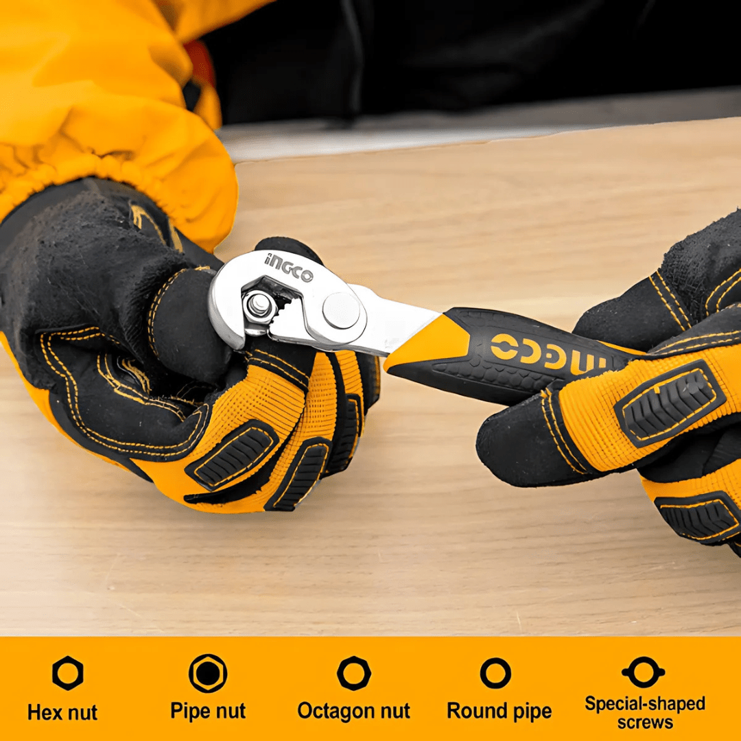 Ingco Wrenches Ingco 2 Piece Bent Adjustable Wrench - HBWS110808