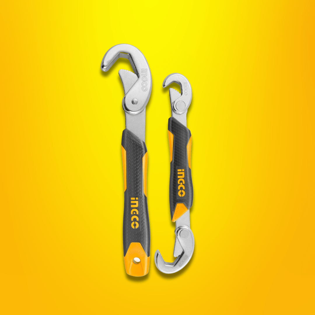 Ingco Wrenches Ingco 2 Piece Bent Adjustable Wrench - HBWS110808