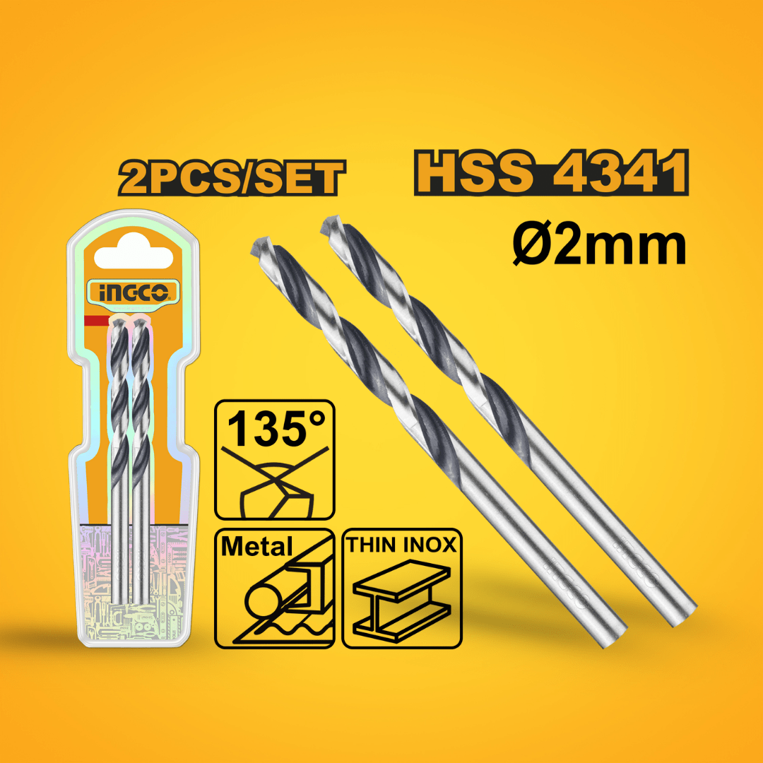 Ingco Drill Bits Ingco 2 Pieces HSS 4341 Drill Bit - DBT1200024