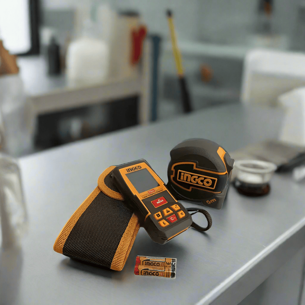 Ingco Laser Measure Ingco 2 Pieces Laser Distance Detector Combo Kit - HLDD241201