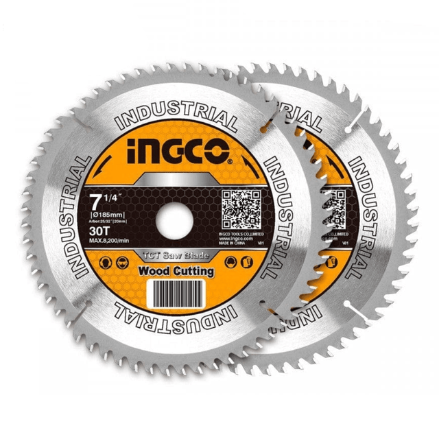 Ingco Grinding & Cutting Wheels Ingco 2-Pieces TCT Saw Blade for Wood Set 7 ¼" - TSB118510