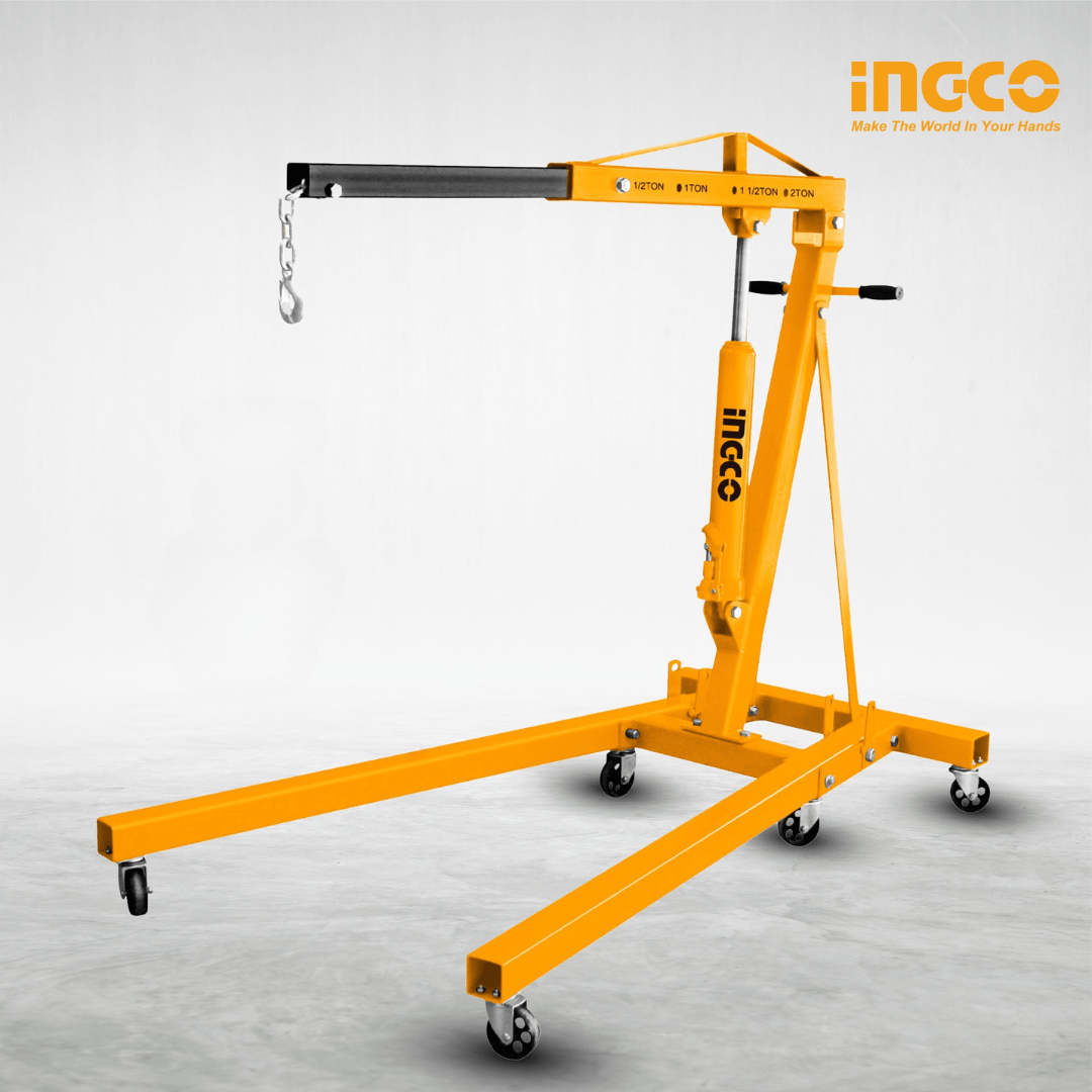 Ingco Towing and Lifting Ingco 2-Ton Hydraulic Engine Crane with Adjustable Lifting Range – HEC21-1 & HEC21-2