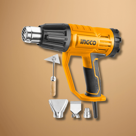 Ingco Heat Gun Ingco 2000W Heat Gun with Adjustable Temperature & 4 Nozzles – HG200047