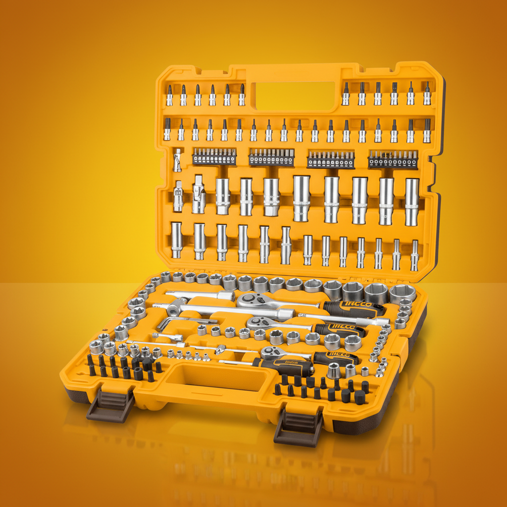 Ingco Sockets & Hex Keys Ingco 201-Piece 1/4" 3/8" & 1/2" Drive Socket Set - HKTS082016