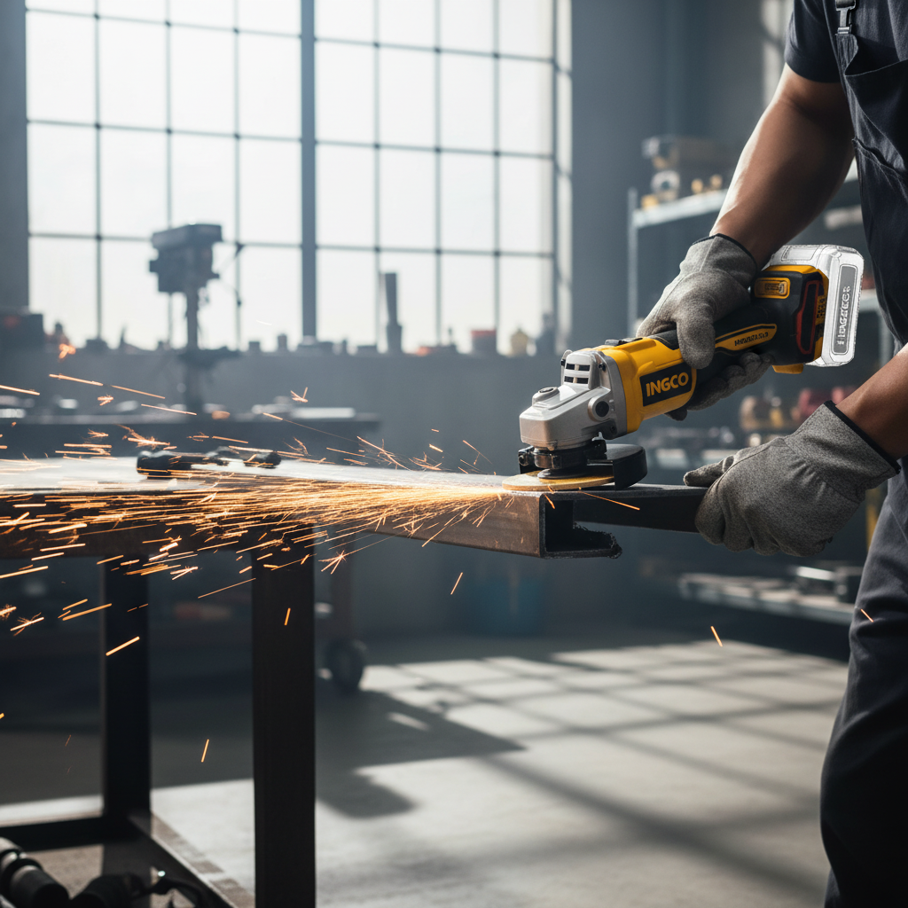 Ingco Grinder Ingco 20V 5" Cordless Angle Grinder 1200w With Battery And Charger Included – CAGLI2120272