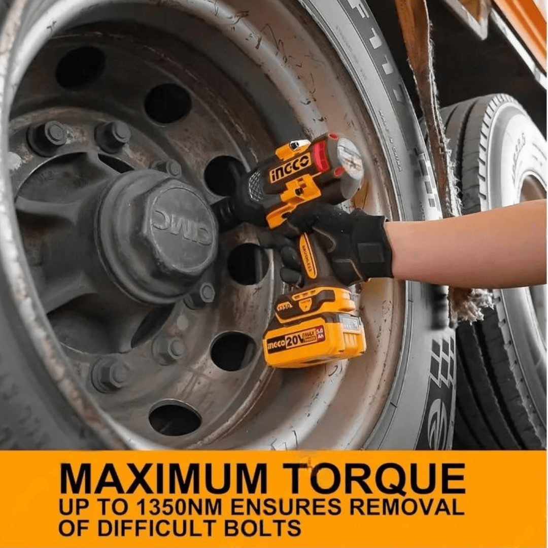 Ingco Impact Wrench & Driver Ingco 20V Brushless Motor Cordless Impact Wrench - CIWLI20135