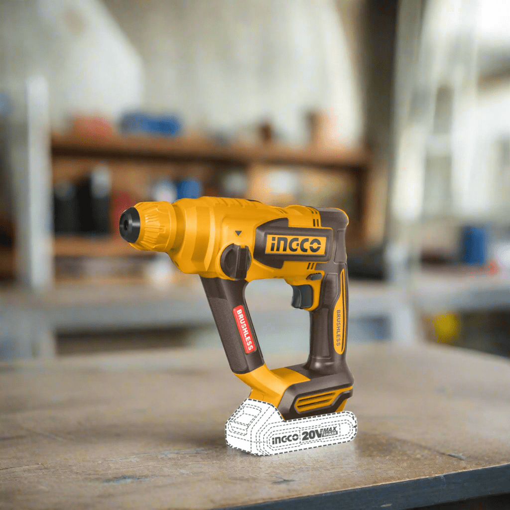 Ingco Drill Ingco 20V Brushless Motor Cordless Rotary Hammer Drill - CRHLI20188