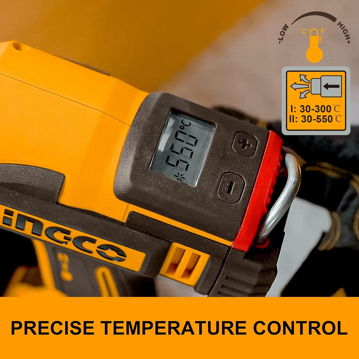 Ingco Heat Gun Ingco 20V Cordless Heat Gun - HGLI20035