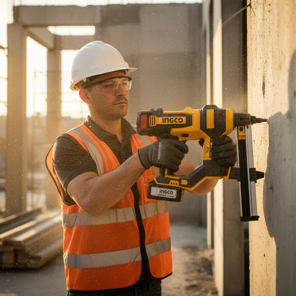 Ingco Nailer & Stapler Ingco 20V Lithium-Ion Brushless Cordless Concrete Nailer 1500W - CCNLI9008