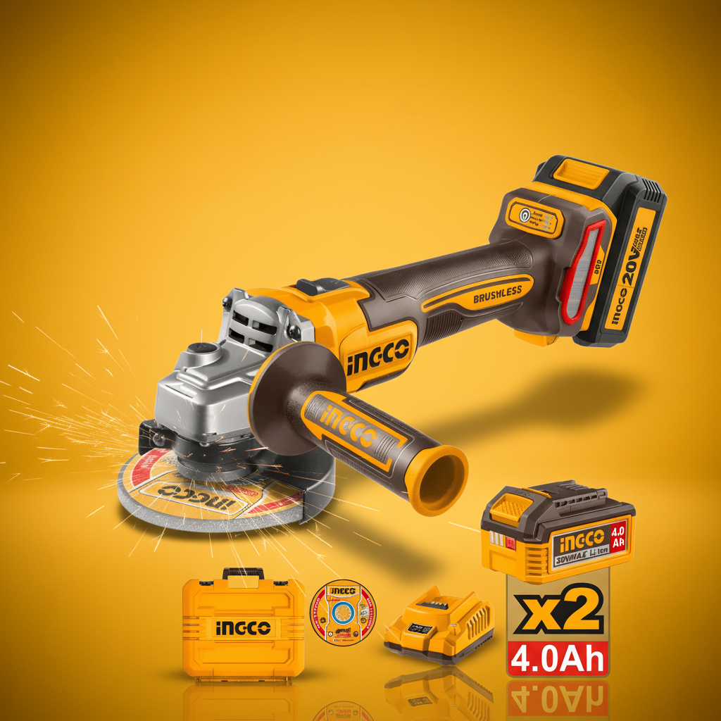 Ingco Grinder Ingco 20V Lithium-ion Cordless Angle Grinder - CAGLI261521