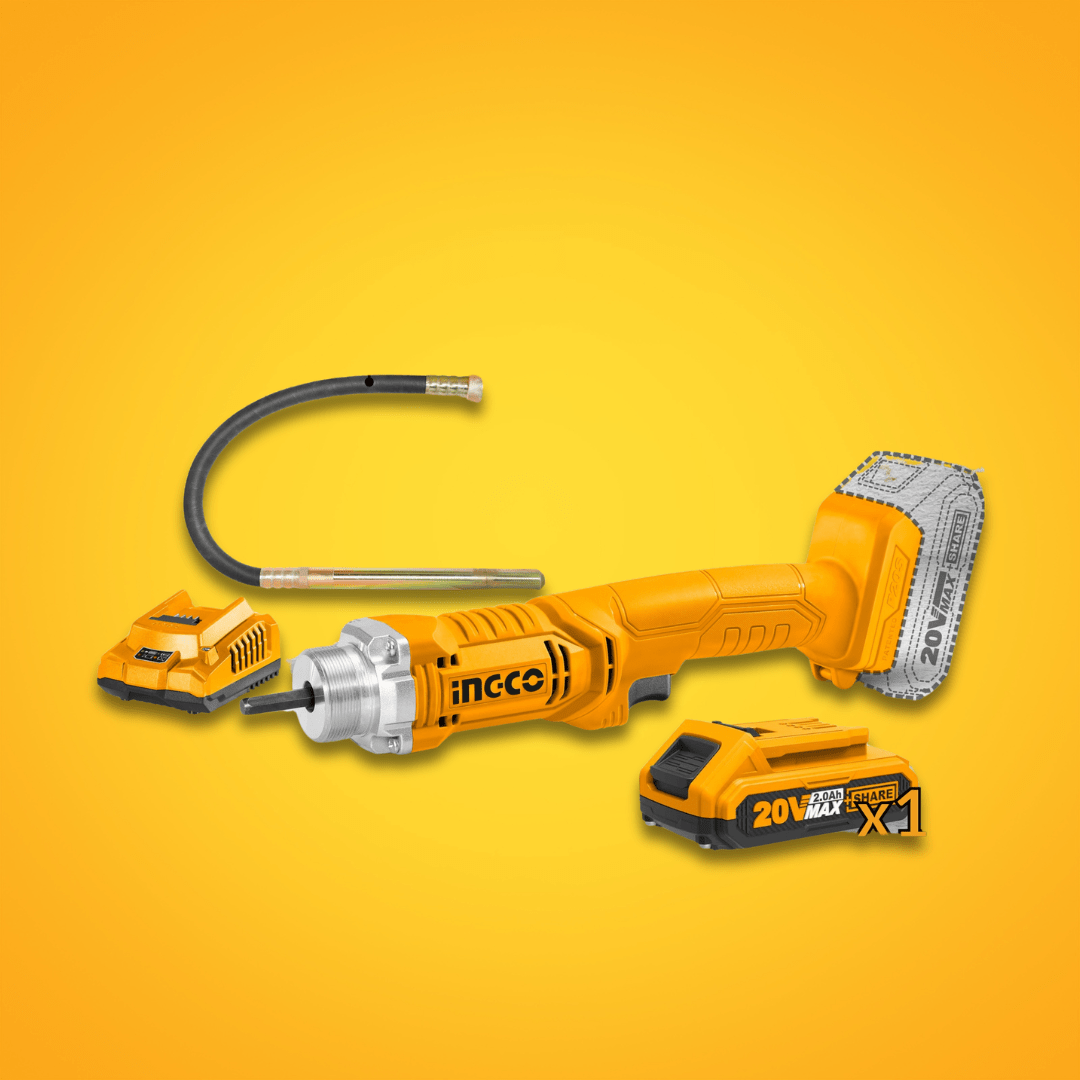 Ingco Construction Equipment Ingco 20V Lithium-Ion Cordless Concrete Vibrator 35mm with 2.0Ah Battery & Charger – CCVLI2023011