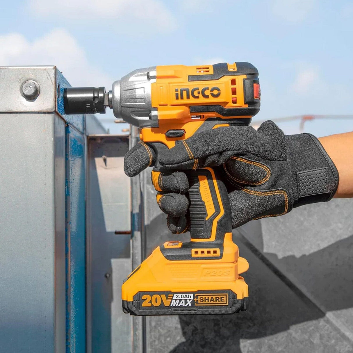 Ingco Impact Wrench & Driver Ingco 20V Lithium-Ion Cordless Drill & Impact Wrench Set – CKLI20271