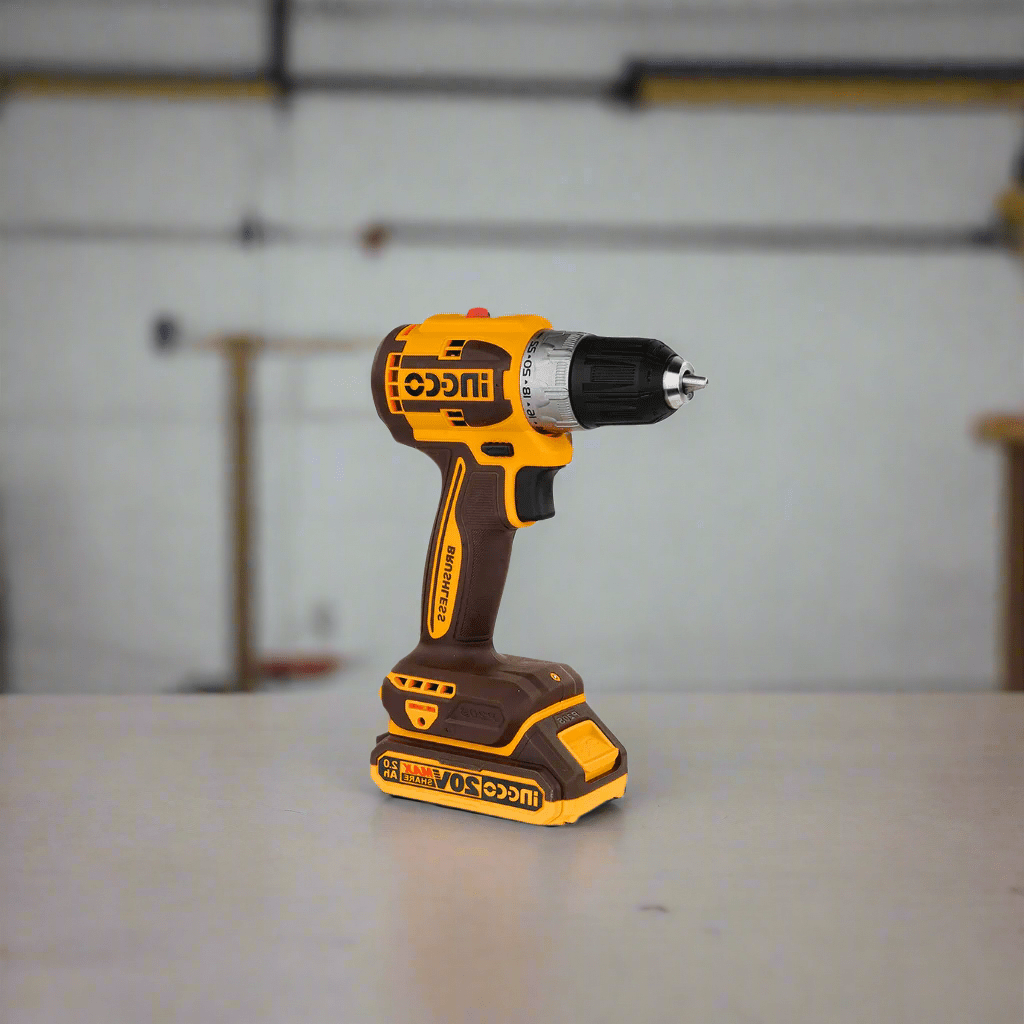 Ingco Drill Ingco 20V Lithium-Ion Cordless Drill with 2 Batteries & 47-Piece Accessory Set – CDLI20453