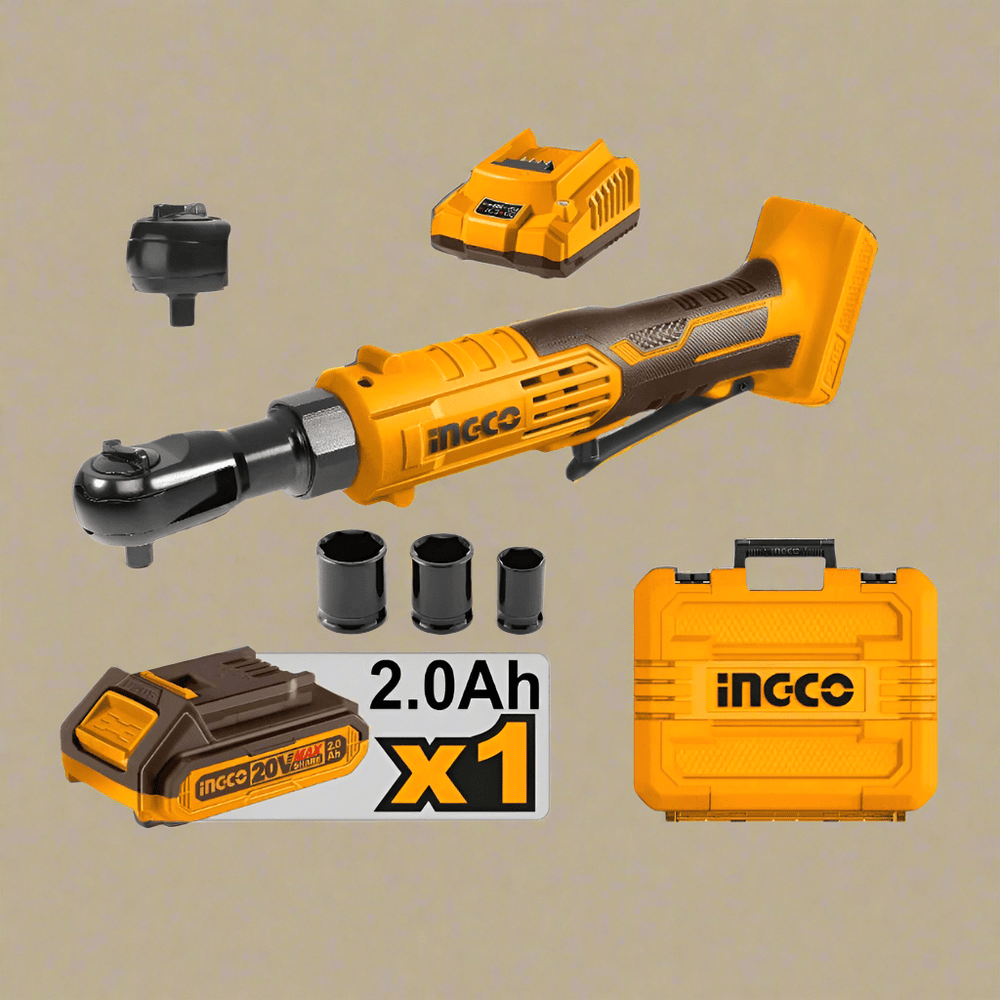 Ingco Power Tool Combo Kit Ingco 20V Lithium-ion Cordless Drive Ratchet - CDRLI2060152