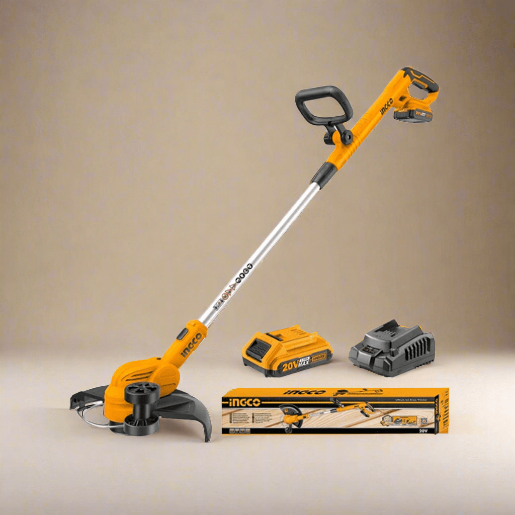 Ingco Trimmer Ingco 20V Lithium-Ion Cordless Grass Trimmer with 2.0Ah Battery & Charger – CGTLI203285