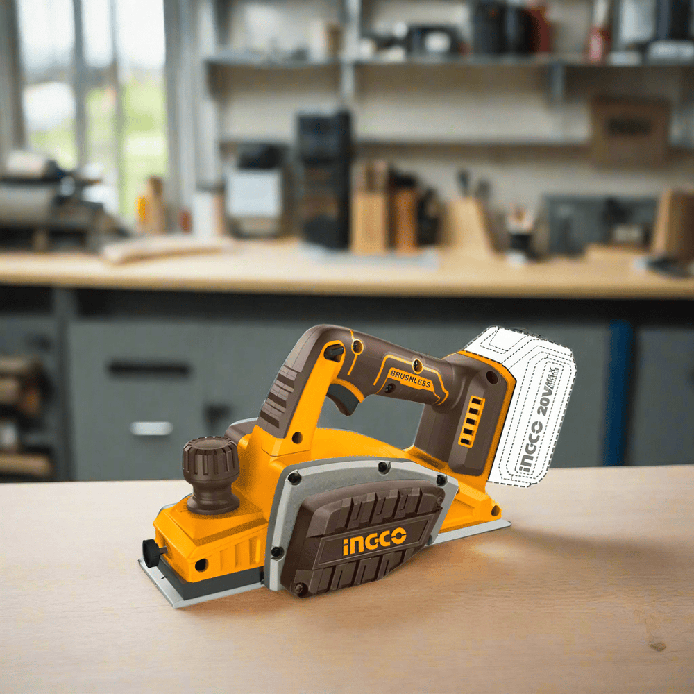 Ingco Planer & Joiner Ingco 20V Lithium-ion Cordless Planer with Heavy-Duty Aluminum Base – CRLI20401