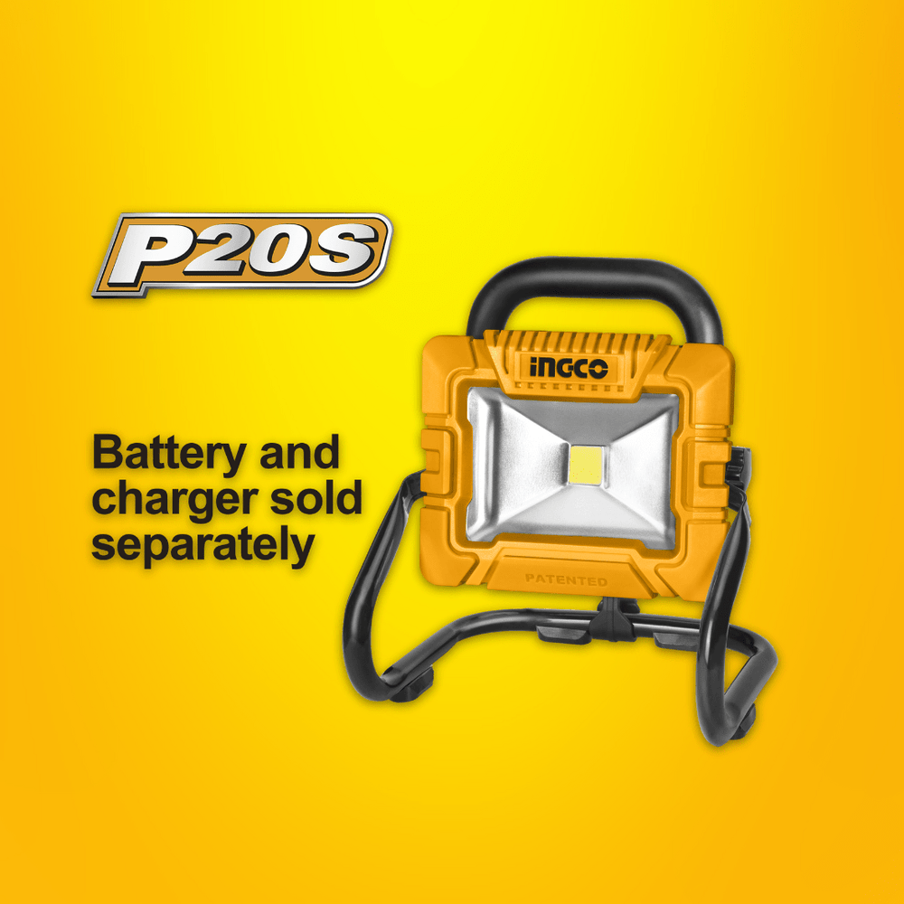 Ingco Outdoor Lighting Ingco 20V Lithium-Ion LED Work Lamp with 1800 Lumens – CWLI2025