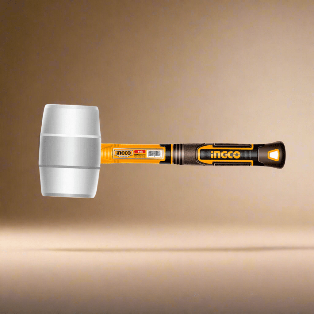 Ingco Hammers Mallets & Sledges Ingco 220g Rubber Hammer with Fiberglass Handle – HRUH8908