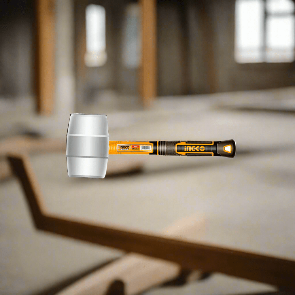 Ingco Hammers Mallets & Sledges Ingco 220g Rubber Hammer with Fiberglass Handle – HRUH8908