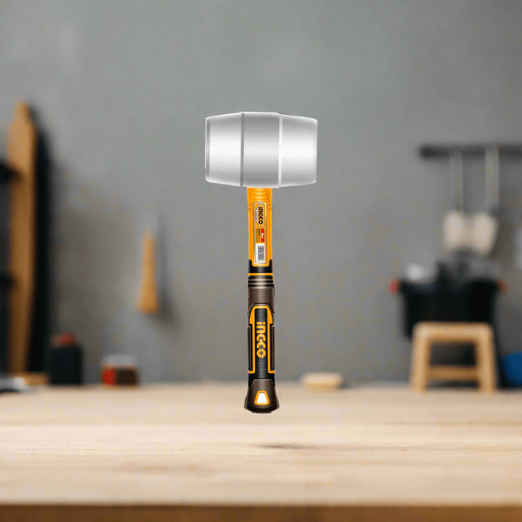 Ingco Hammers Mallets & Sledges Ingco 220g Rubber Hammer with Fiberglass Handle – HRUH8908