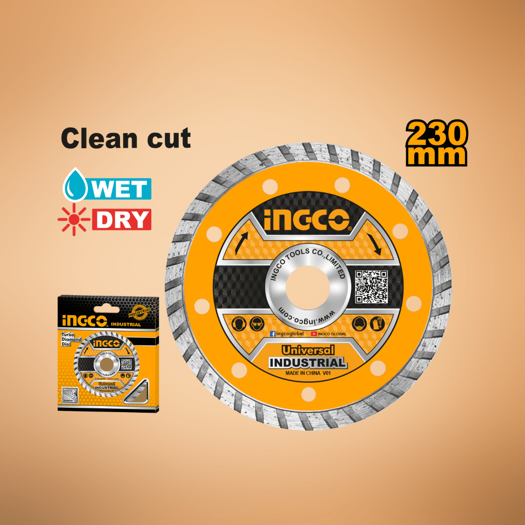 Ingco Grinding & Cutting Wheels Ingco 230 (9") x 22.2mm Turbo Diamond Disc - DMD032301
