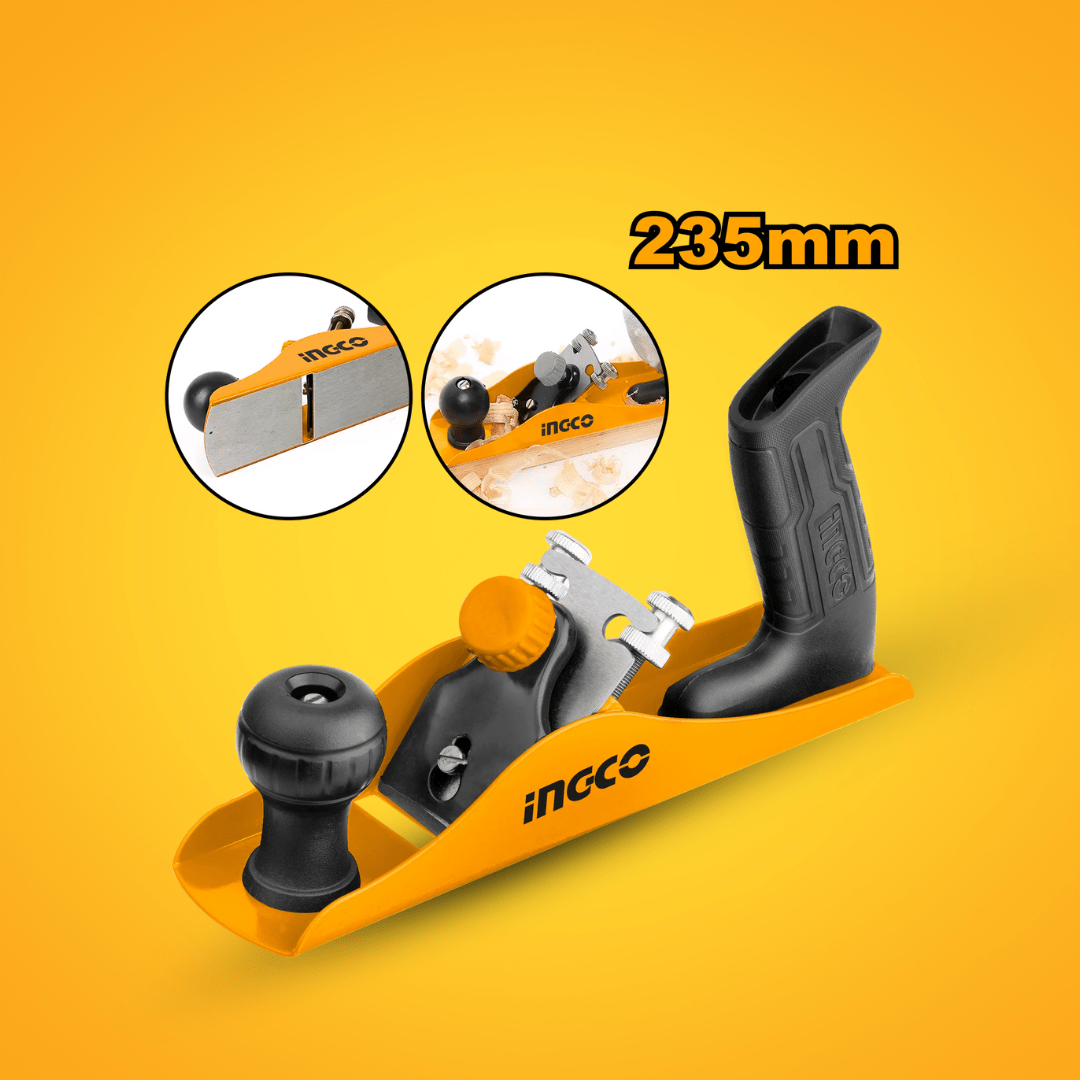 Ingco Chisels Files Planes & Punches Ingco 235mm Manual Planer – HPL01300
