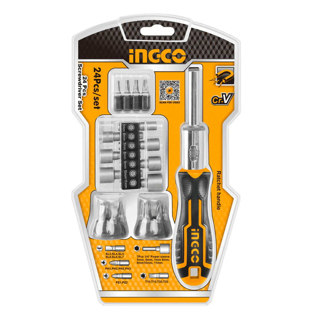 Ingco Screwdrivers Ingco 24 Pieces Screwdriver Set - HKSDB0248