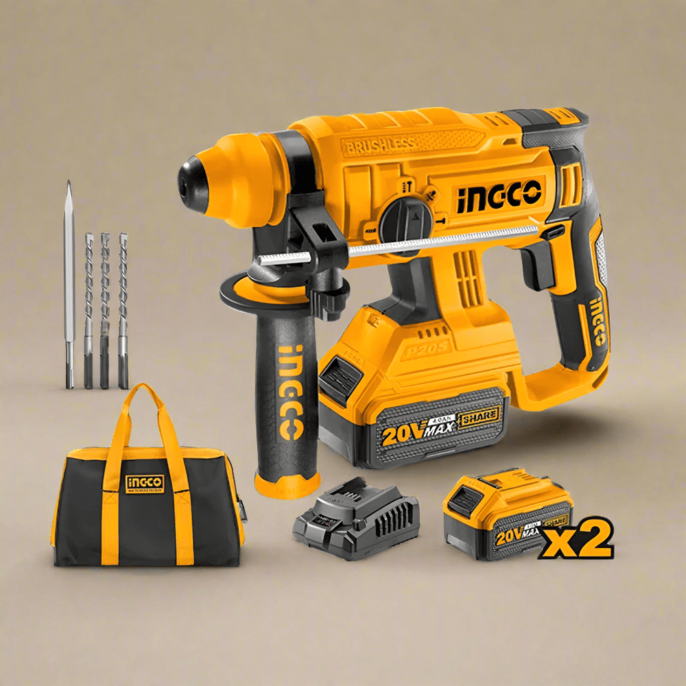 Ingco Drill Ingco 28mm(7/8") Lithium-Ion Cordless Rotary Hammer - CRHLI212282