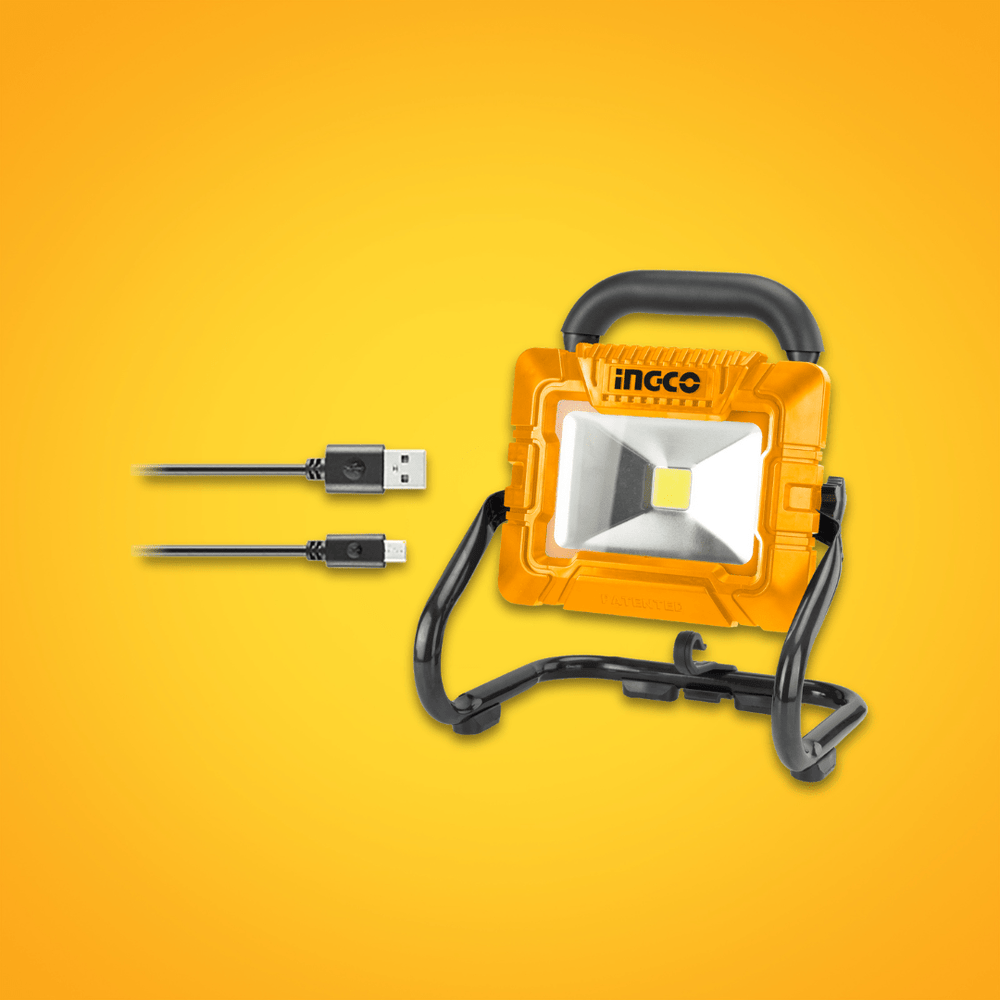 Ingco Outdoor Lighting Ingco 3.6V Lithium-Ion Portable Lamp with 900 Lumens & 5000mAh Battery – HRLF4415