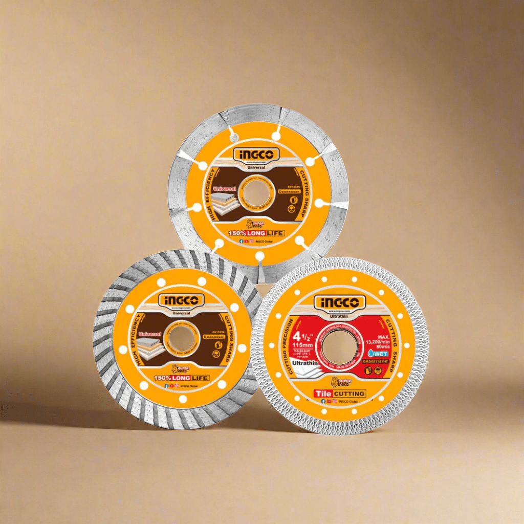 Ingco Grinding & Cutting Wheels Ingco 3-Piece 4½" Dry Diamond Disc Set – DMD063115