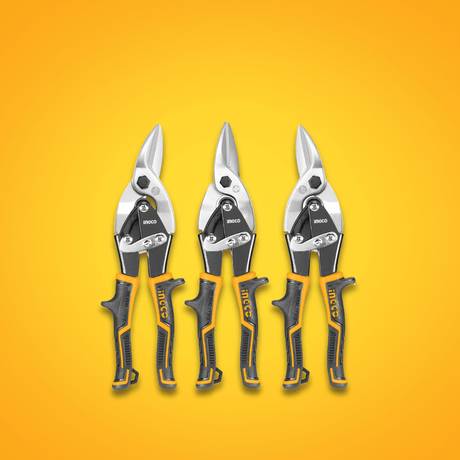 Ingco Hand Saws & Cutting Tools Ingco 3-Piece Aviation Snip Set with Soft Grip Handles – HTSNK0110