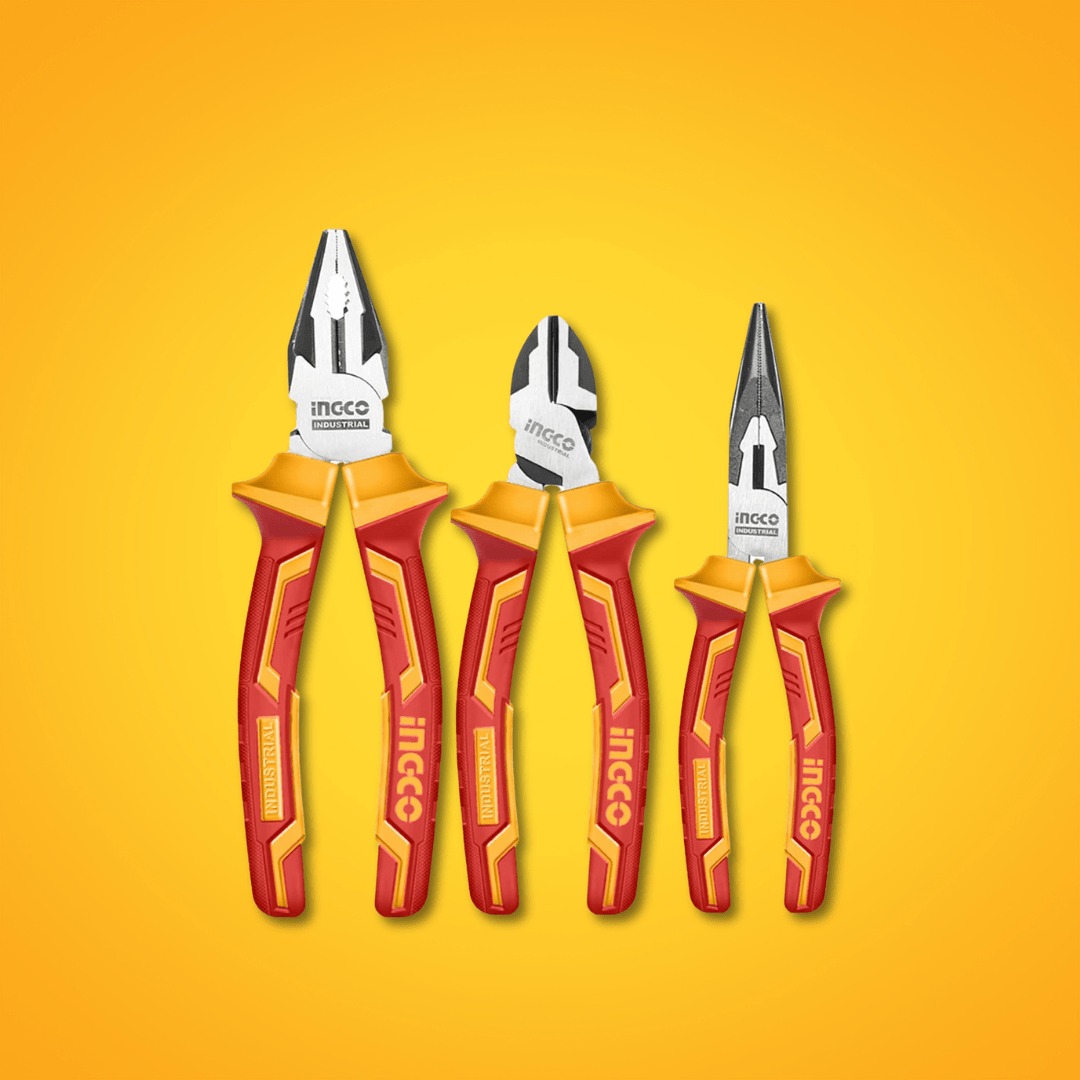 Ingco Pliers Ingco 3-Pieces Insulated Plier Set - HIKPS28318