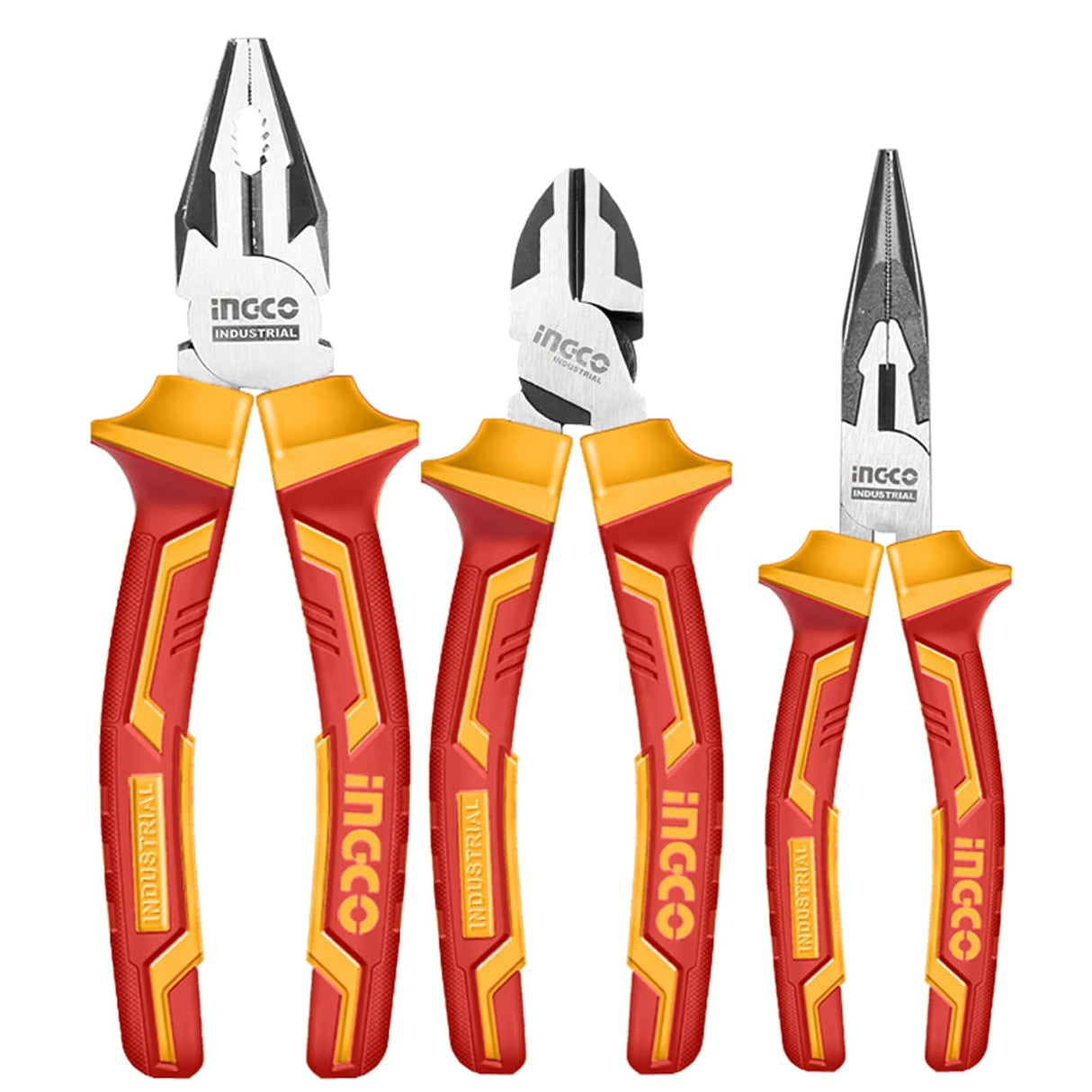 Ingco Pliers Ingco 3 Pieces Insulated Plier Set - HIKPS28318