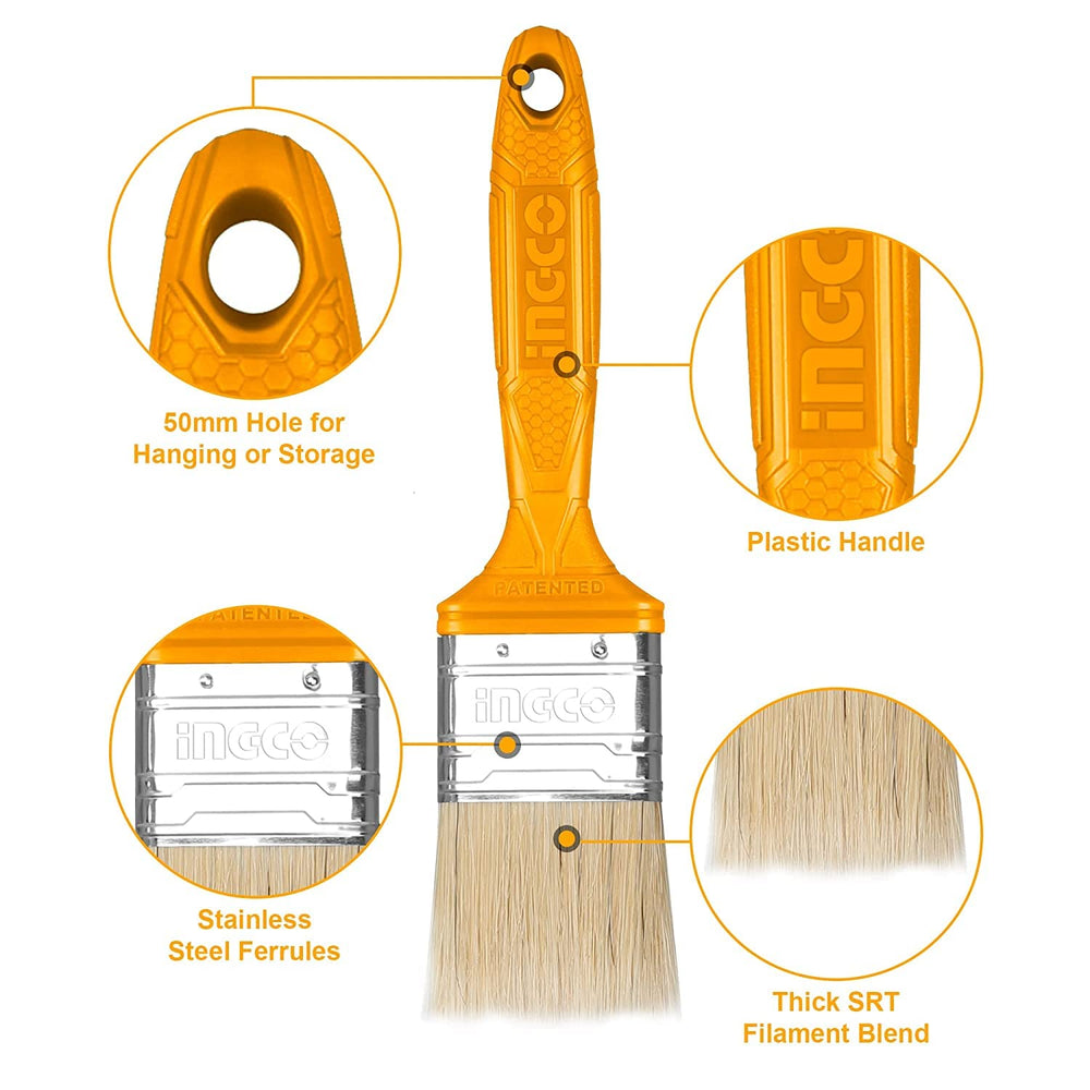 Ingco Paint Tools & Equipment Ingco 3-Pieces Paint Brush Set for Oil-Based Paint – CHPTB7860301