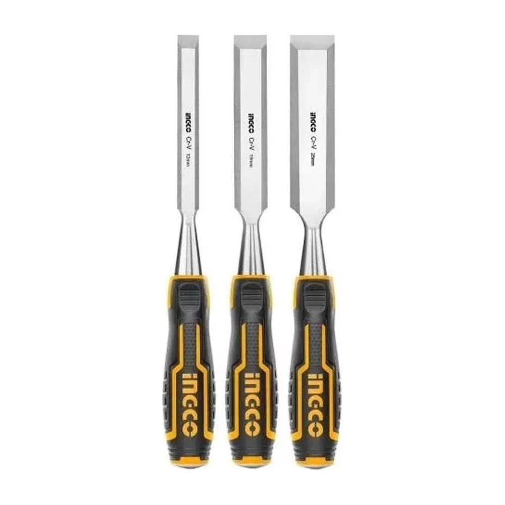 Ingco Chisels Files Planes & Punches Ingco 3 Pieces Wood Chisel Set - HKTWCS301