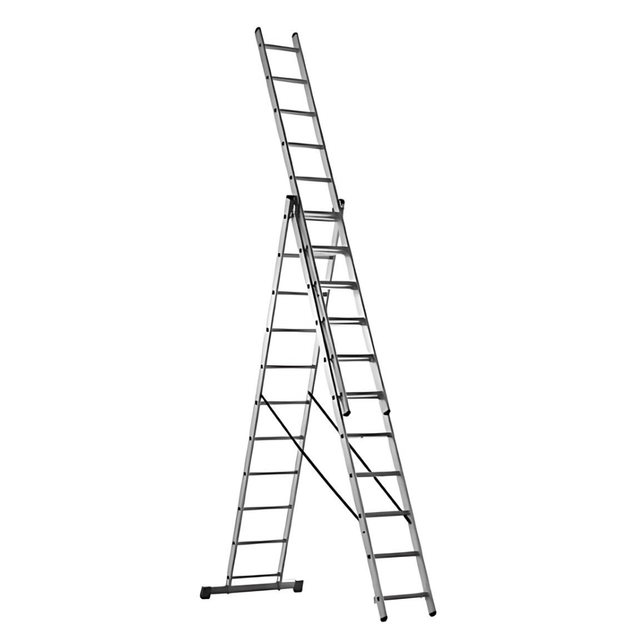 Ingco Ladder Ingco 3-Section Aluminium Extension Ladder 3x9 – HLAD03391