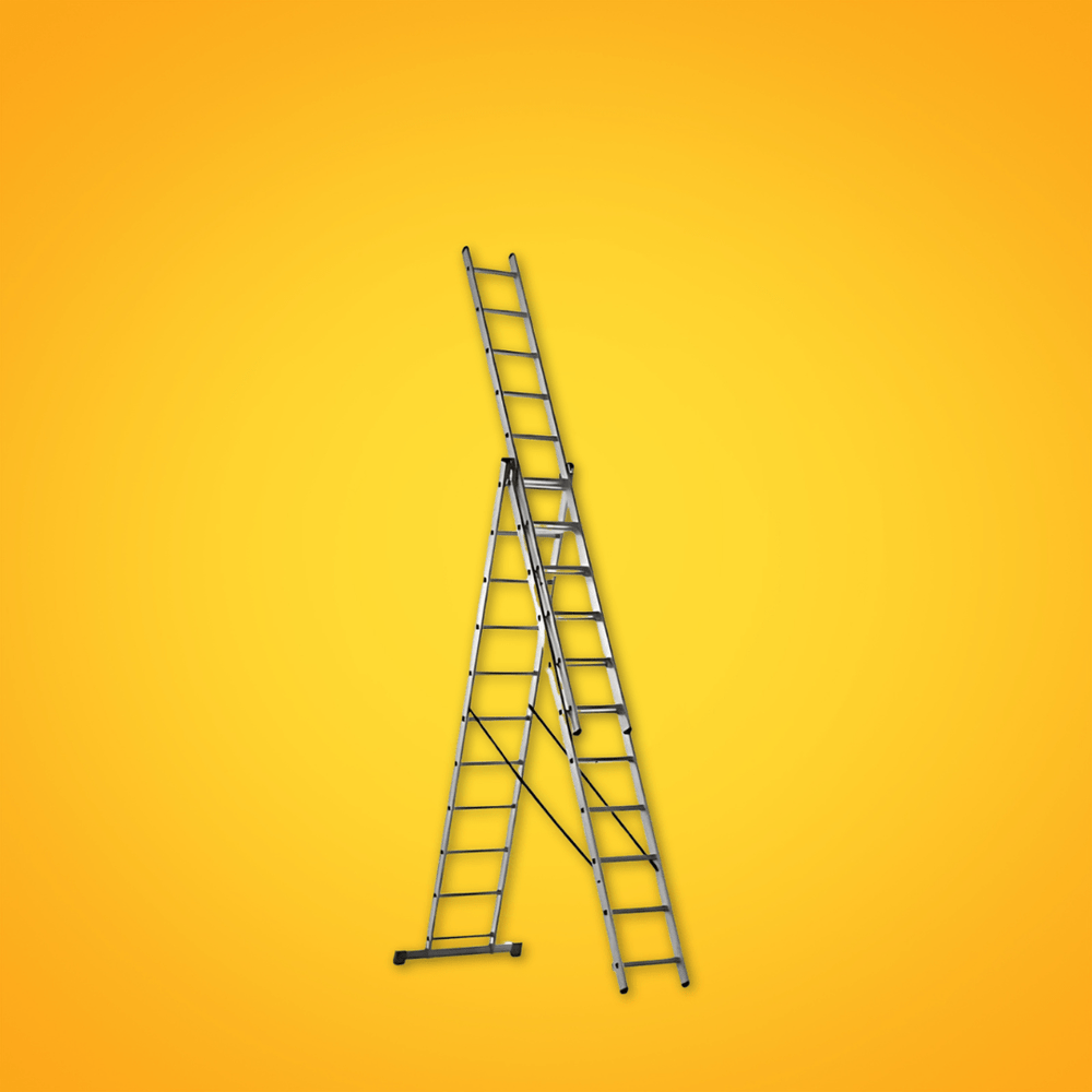 Ingco Ladder Ingco 3-Section Aluminium Extension Ladder 3x9 – HLAD03391
