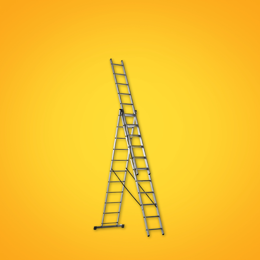 Ingco Ladder Ingco 3-Section Aluminium Extension Ladder 3x9 – HLAD03391