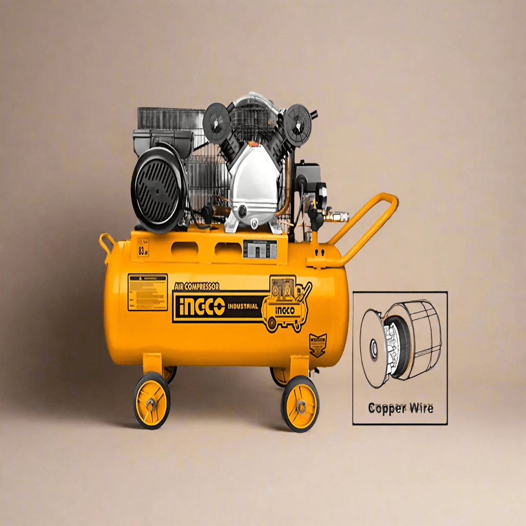 Ingco Compressor & Air Tool Accessories Ingco 3HP 100L Air Compressor with Belt Drive – AC1301008