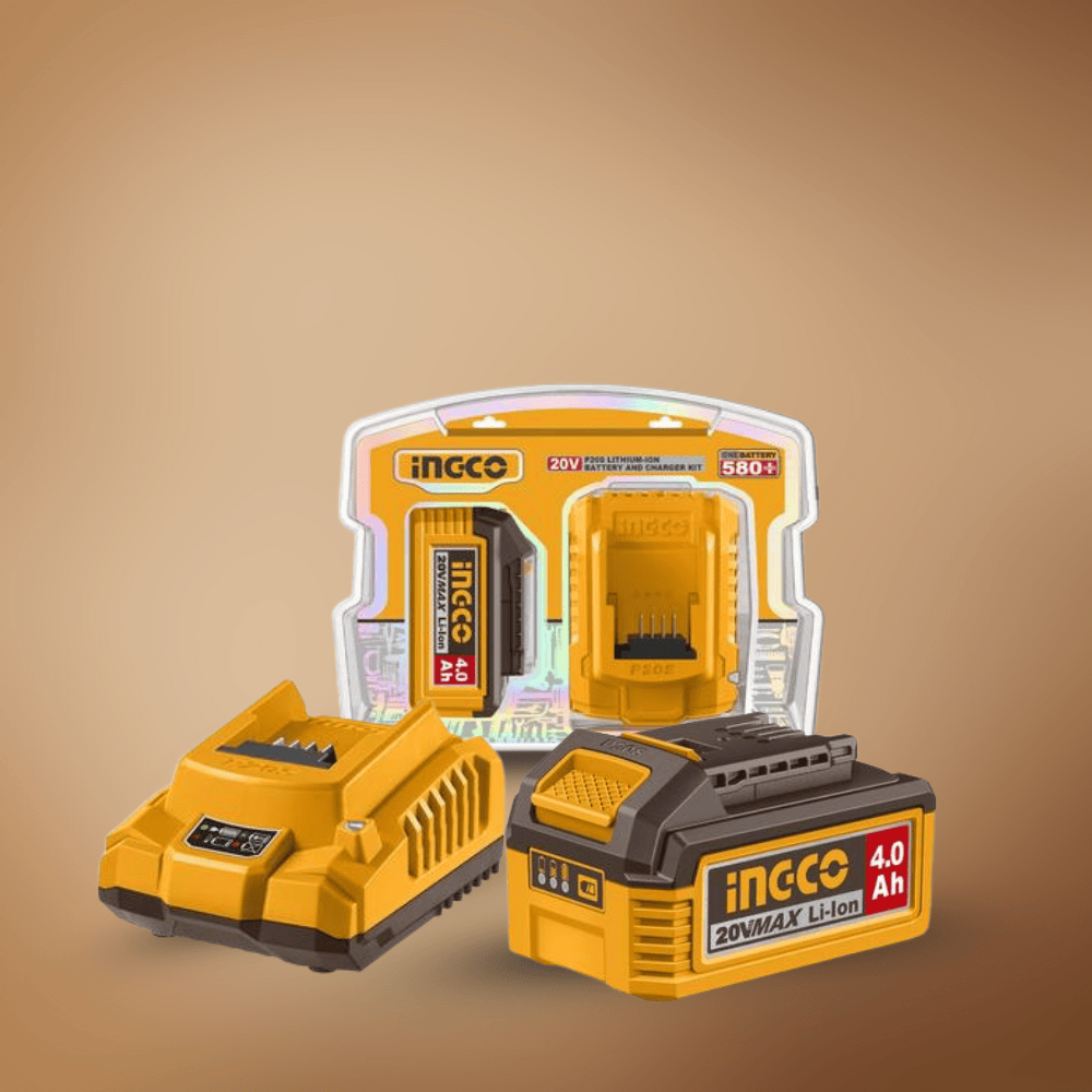 Ingco Batteries & Chargers Ingco 4.0Ah Lithium-Ion Battery And Charger Kit - FBCPK1012