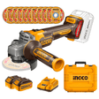 Ingco Grinder Ingco 4-1/2"/115mm Brushless Angle Grinder 1280W With Accessories - CAGLI4128112