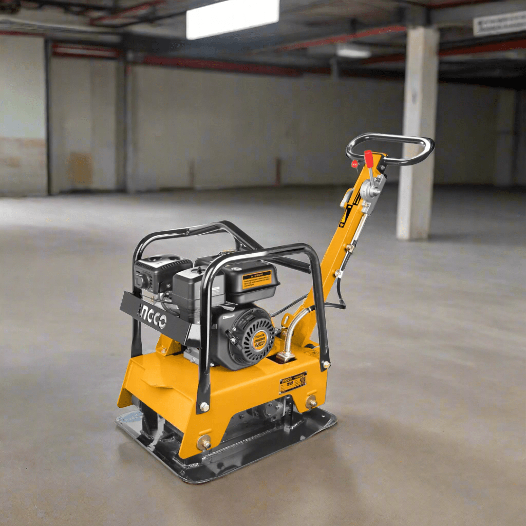 Ingco Construction Equipment Ingco 4.8KW (6.5HP) Gasoline Reversible Plate Compactor with 25kN Force – GCP125-2