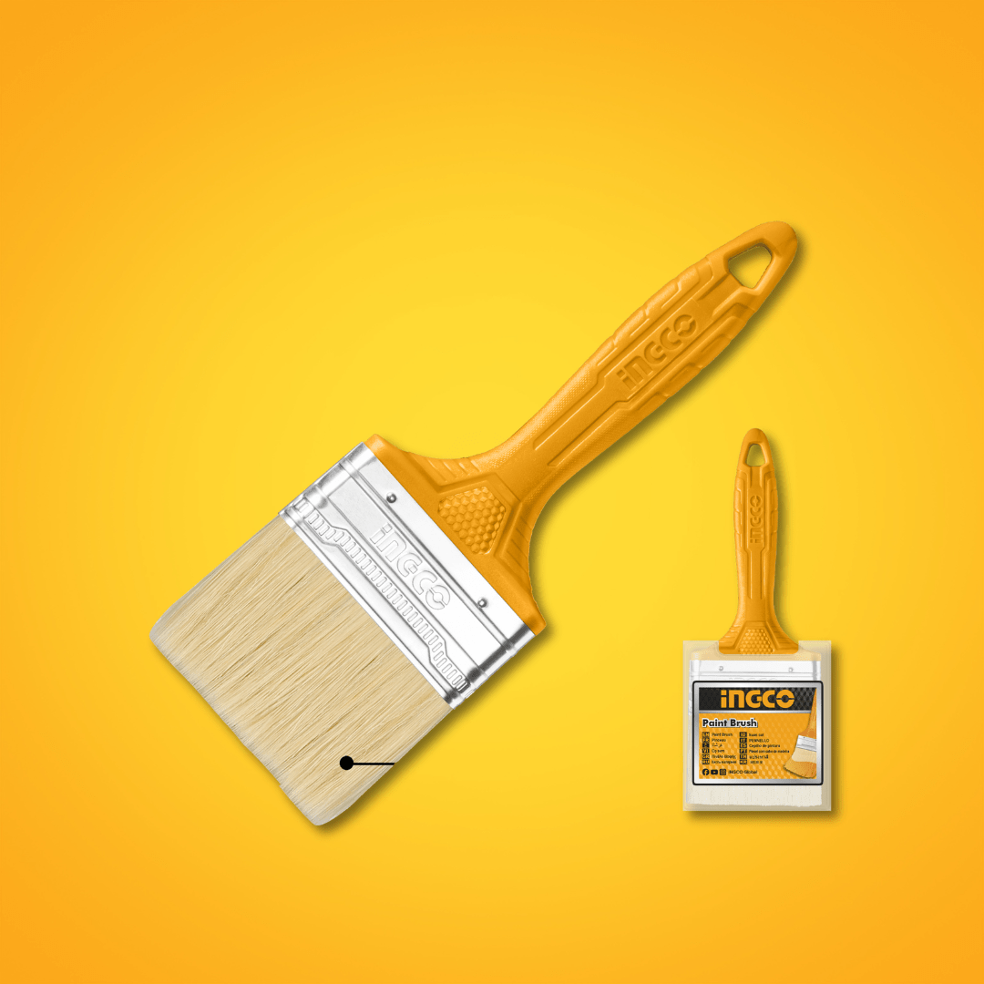 Ingco Paint Tools & Equipment Ingco 4" Paint Brush with Plastic Handle for Oil Based Paint - CHPTB78604