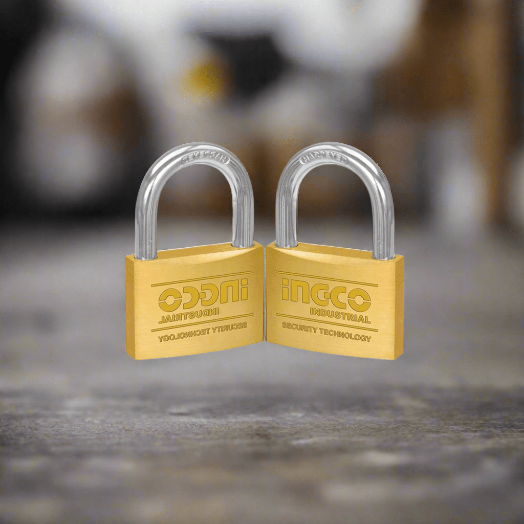 Ingco Padlocks & Accessories Ingco 4-Piece 40mm Brass Padlock Set with Solid Brass Cylinder – DBPLK4402
